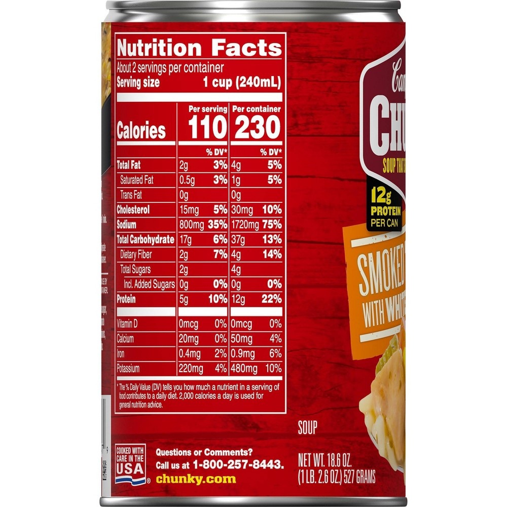 Campbell's Chunky Smoked Turkey With White Wild Rice Soup 18.6 oz Shipt