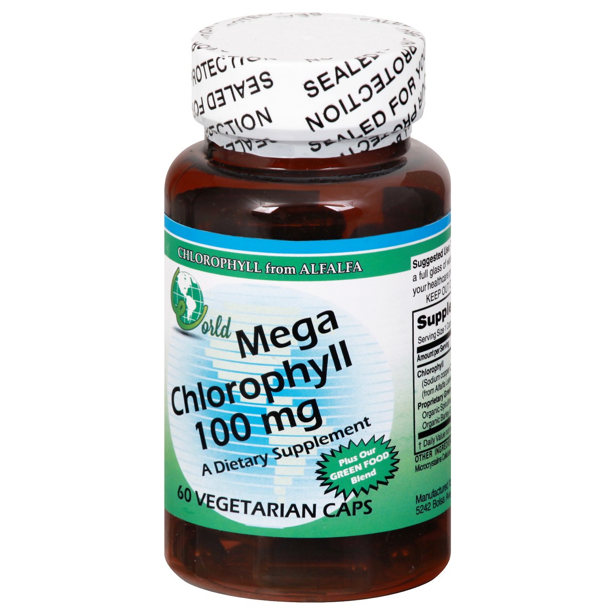 slide 3 of 12, World Organic 100 mg Vegetarian Caps Mega Chlorophyll 60 ea, 60 ct