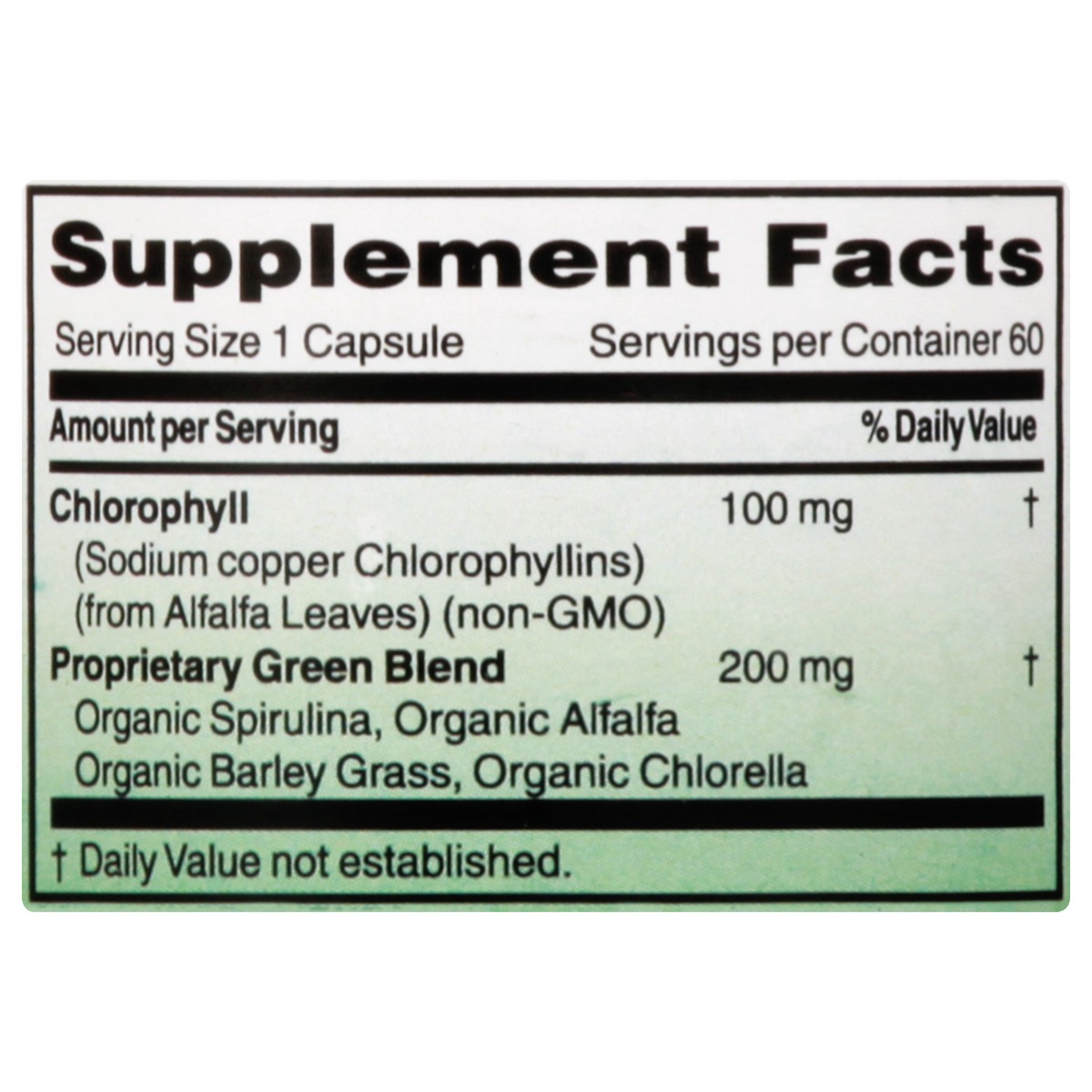 slide 11 of 12, World Organic 100 mg Vegetarian Caps Mega Chlorophyll 60 ea, 60 ct