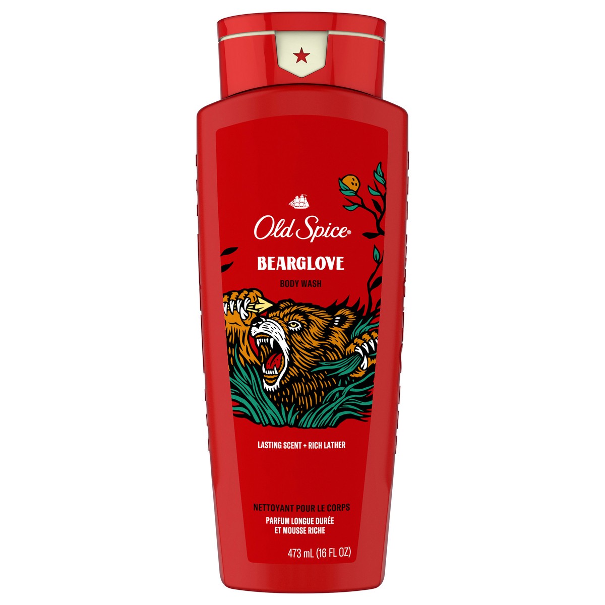 slide 1 of 3, Old Spice Body Wash for Men, Bearglove, Long Lasting Lather, 16 FL OZ, 16 fl oz