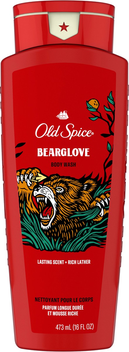 slide 3 of 3, Old Spice Body Wash for Men, Bearglove, Long Lasting Lather, 16 FL OZ, 16 fl oz