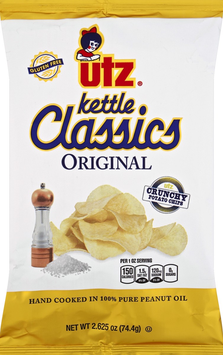 slide 5 of 5, Utz Kettle Classics Original Potato Chips, 2.625 oz