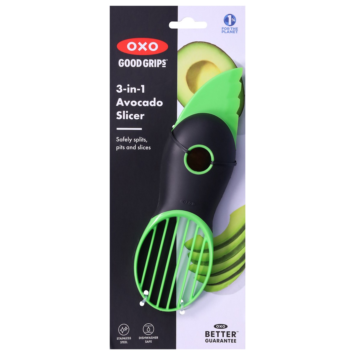 slide 1 of 9, OXO Good Grips 3-in-1 Avocado Slicer 1 ea, 1 ct