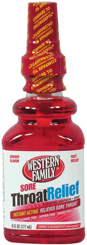 slide 1 of 1, Western Family Sore Throat Spray Cherry, 1 ct