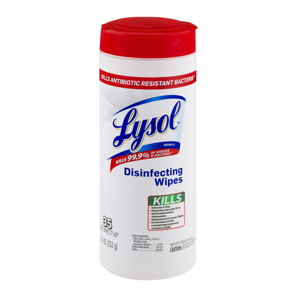 slide 1 of 1, Lysol Disinfecting Wipes, 35 ct