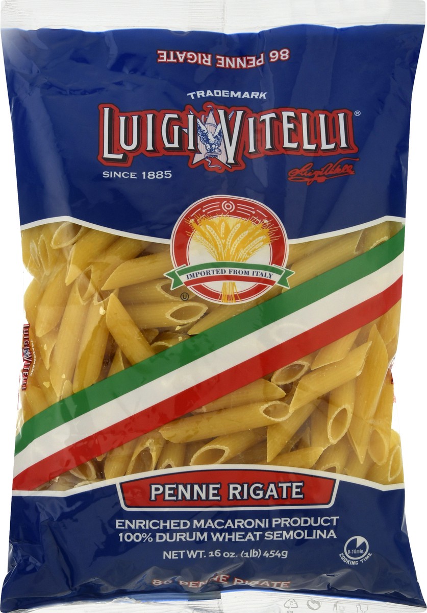 slide 9 of 9, Luigi Vitelli 86 Penne Rigate Pasta 16 oz, 16 oz