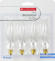 slide 1 of 1, Everyday Living 25-Watt Bent Tip Light Bulbs, 4 ct