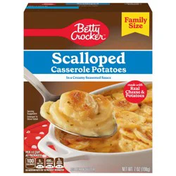Betty Crocker Scalloped Casserole Potatoes, Made With Real Cheese, Family Size, 7 oz Box