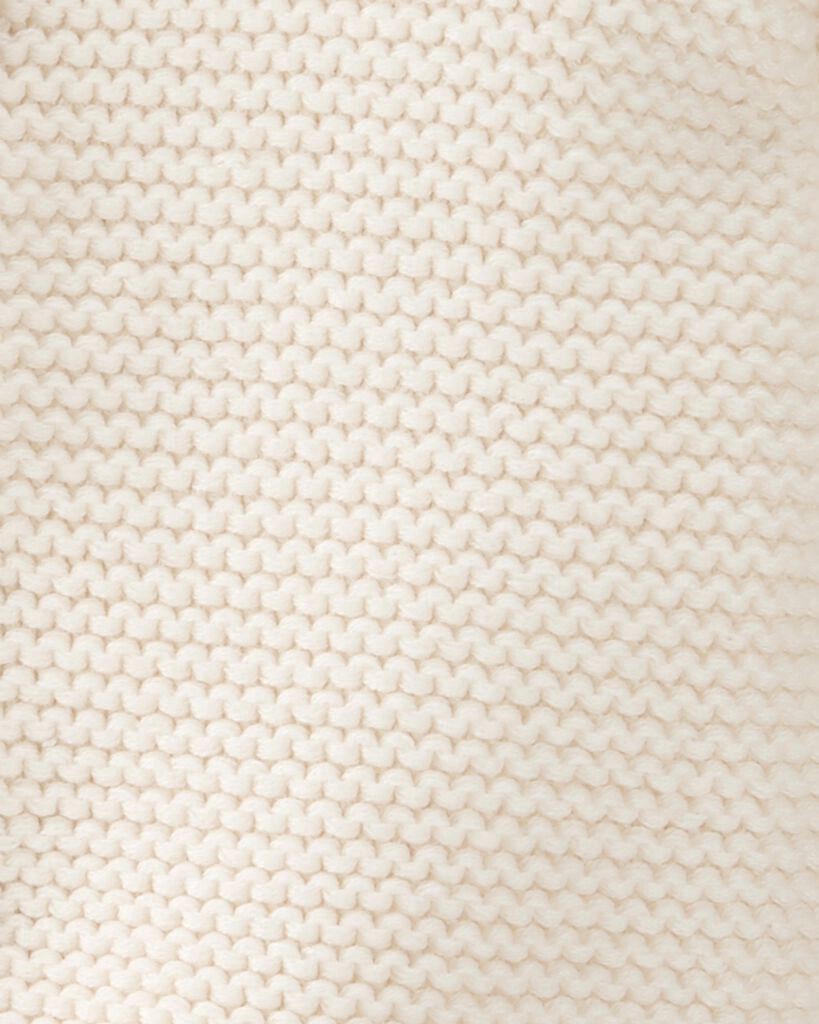 slide 3 of 5, Littleplanet Baby Organic Signature Stitch Cardigan Cream 12M, 1 ct