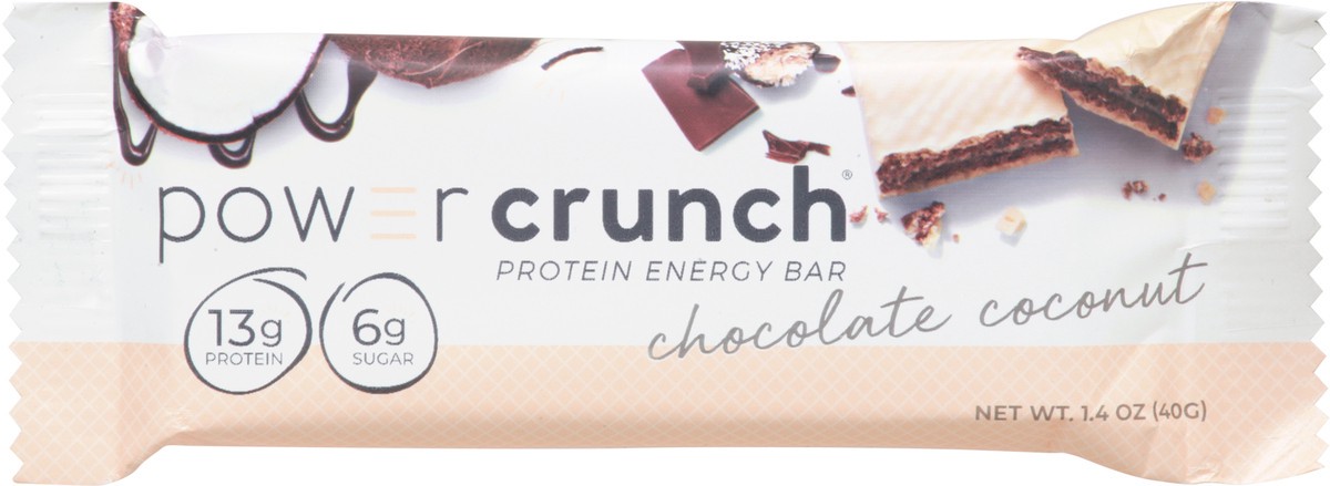 slide 4 of 9, Power Crunch Chocolate Coconut Protein Energy Bar 1.4 oz, 1.4 oz