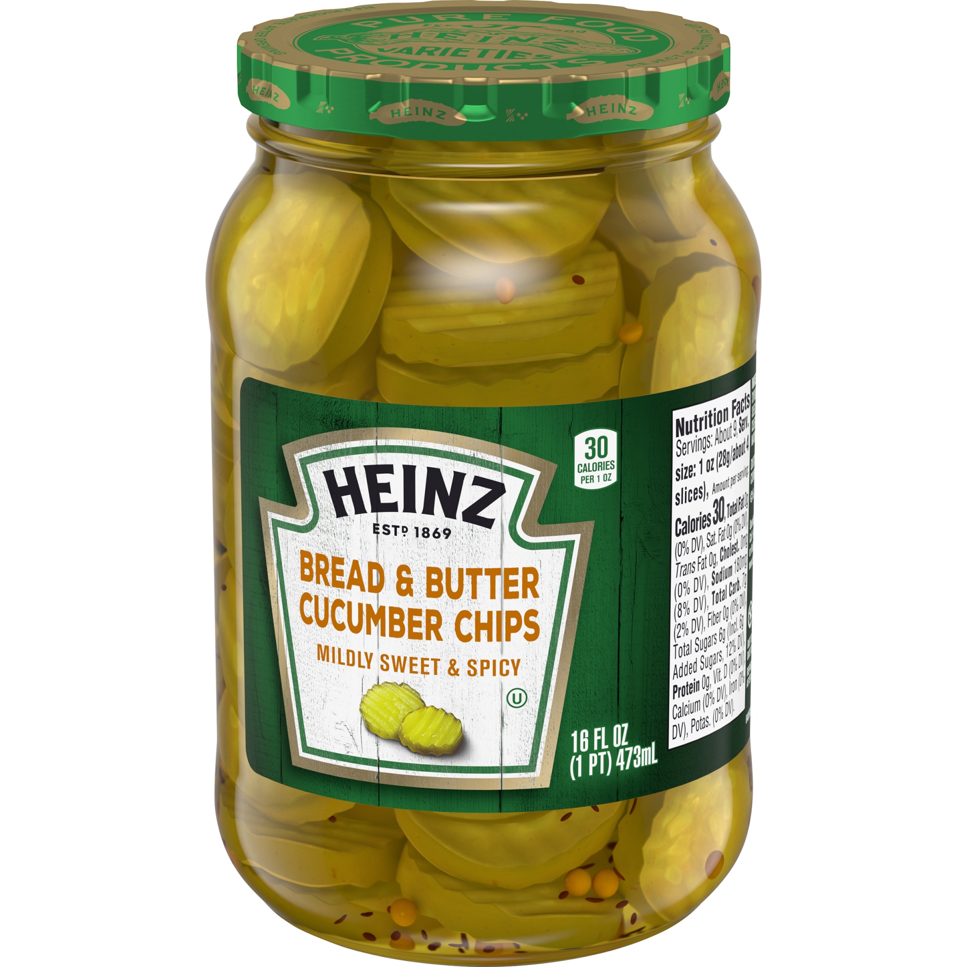 slide 4 of 7, Heinz Bread & Butter Pickles, 16 fl oz