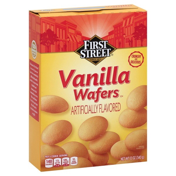 slide 1 of 1, First Street Vanilla Wafers, 12 oz