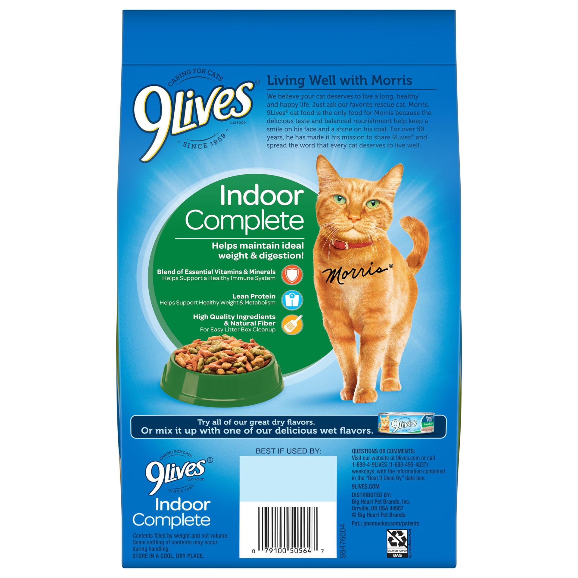 slide 4 of 5, 9Lives Indoor Complete Cat Food, 3.15-Pound, 3.15 lb