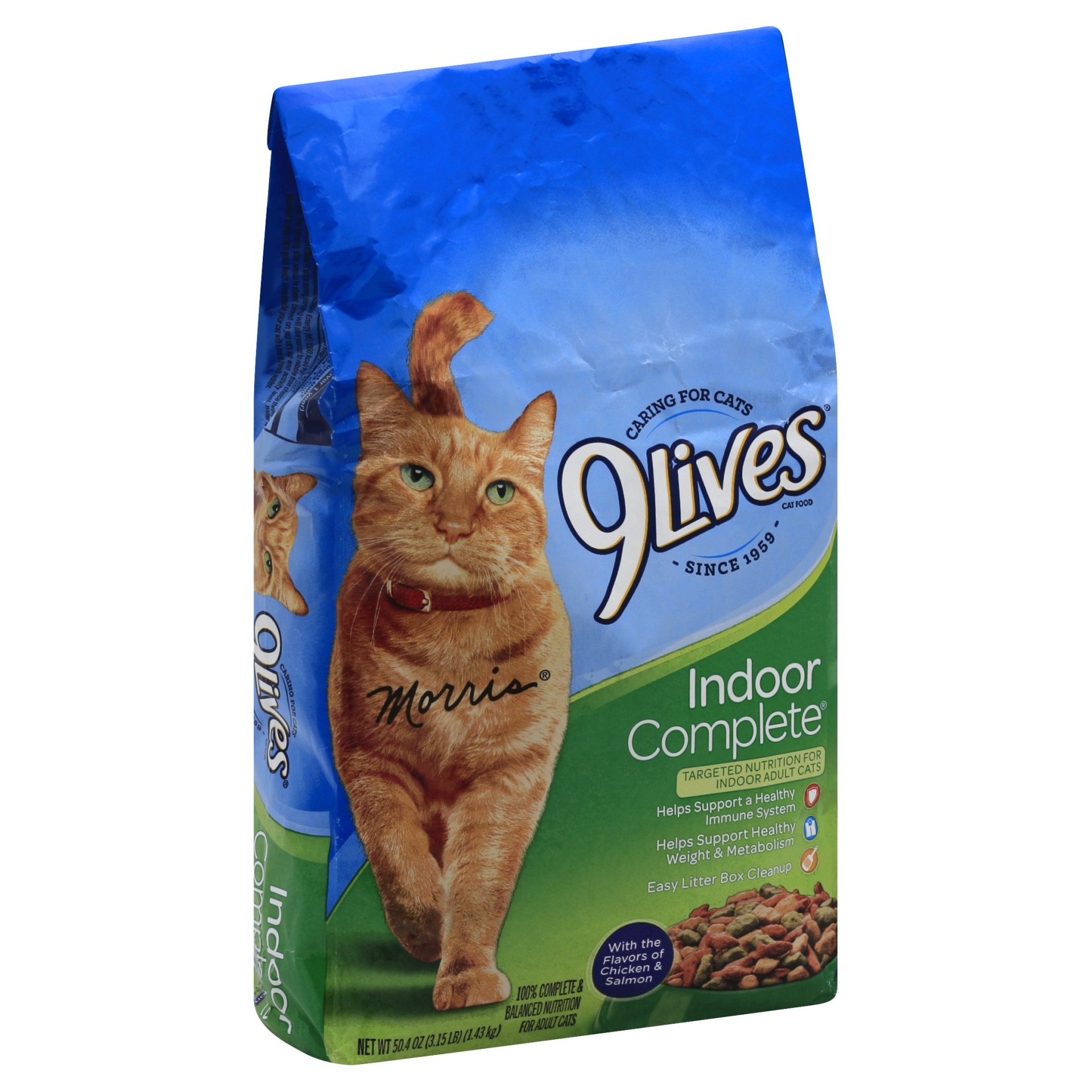 slide 1 of 1, 9Lives Indoor Complete Cat Food, 3.15 lb
