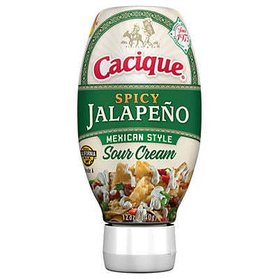 slide 1 of 1, Cacique Spicy Jalapeno Squeeze Cream, 12 oz
