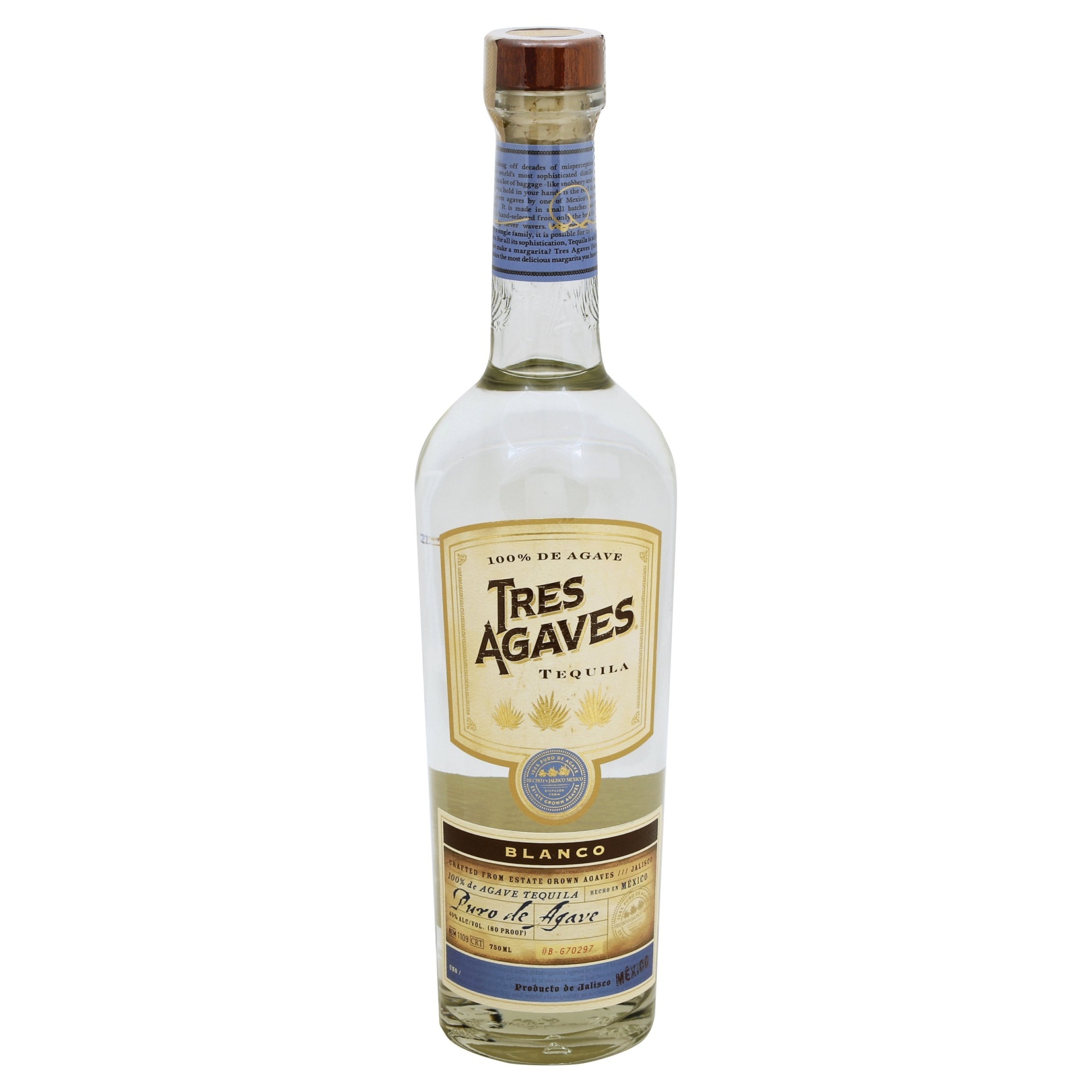 slide 1 of 1, Tres Agaves Blanco Tequila, 750 ml