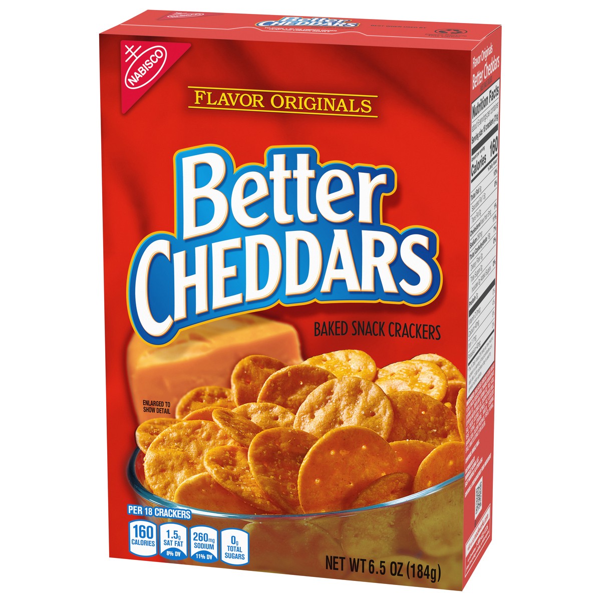 slide 3 of 9, Nabisco Better Cheddars Baked Snack Crackers, 6.5 oz