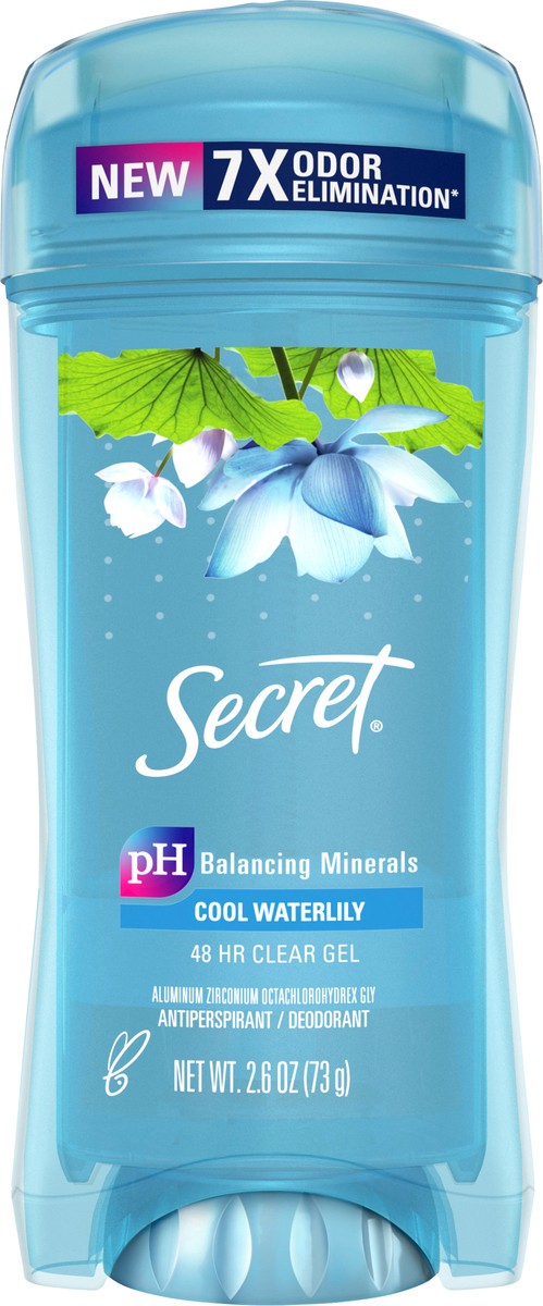 slide 1 of 4, Secret Fresh Clear Gel Antiperspirant and Deodorant for Women, Waterlily Scent, 2.6 oz, 2.6 oz