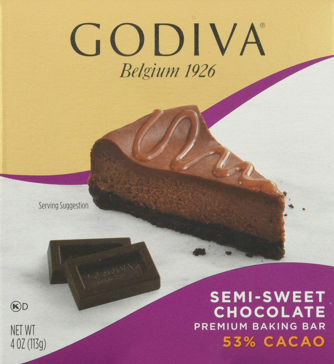 slide 12 of 12, Godiva 53% Cacao Semi-Sweet Chocolate Premium Baking Bar 4 oz, 4 oz