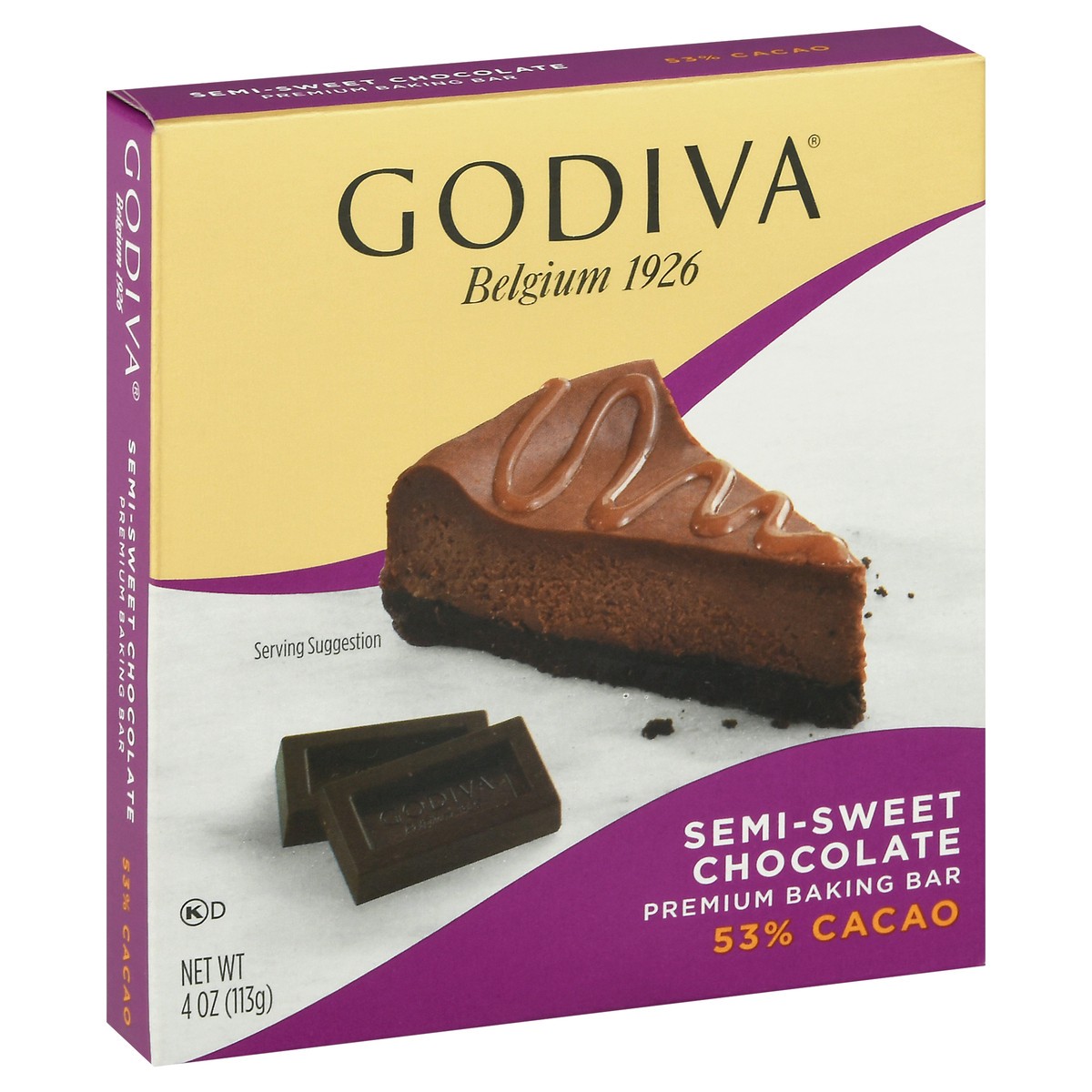 slide 9 of 12, Godiva 53% Cacao Semi-Sweet Chocolate Premium Baking Bar 4 oz, 4 oz