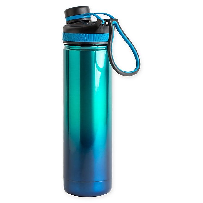 slide 1 of 2, Manna Ranger Pro Water Bottle - Blue/Green, 26 oz