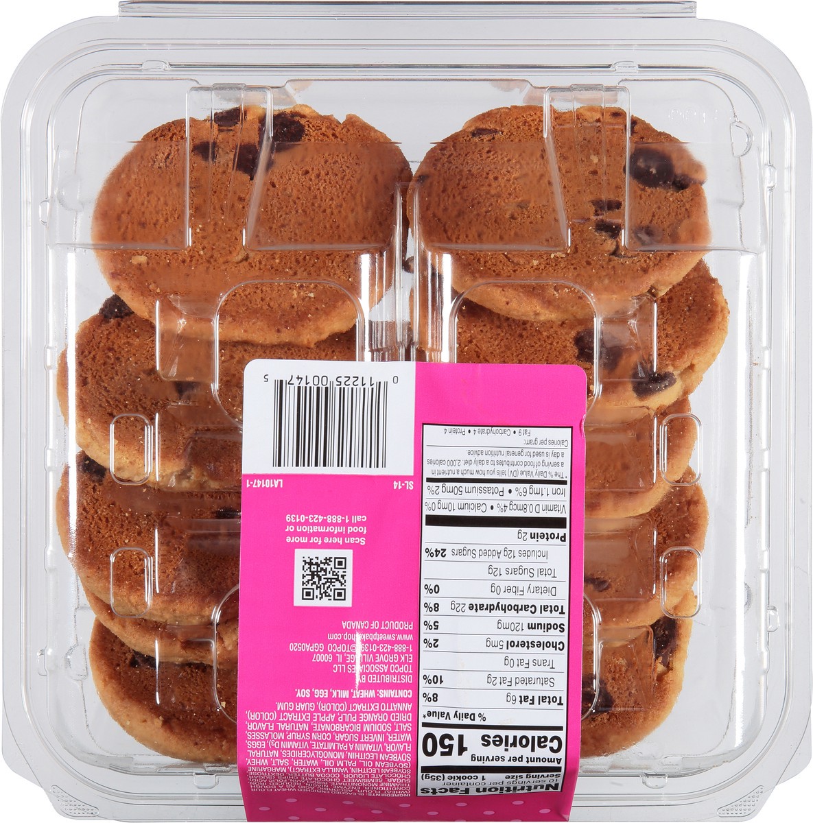 slide 2 of 15, Sweet P's Bake Shop Chocolate Chip Cookies 12.5 oz, 1 ct