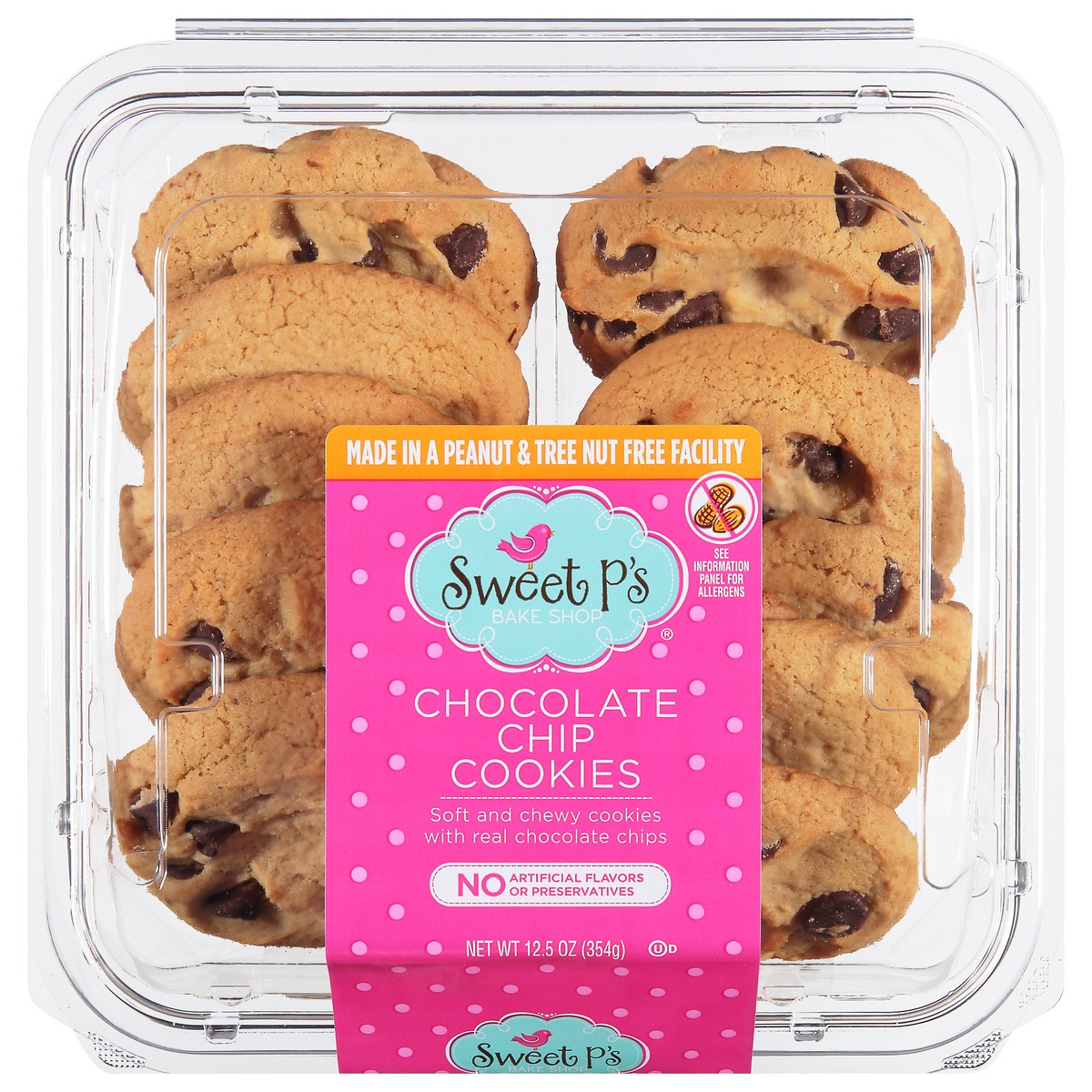 slide 13 of 15, Sweet P's Bake Shop Chocolate Chip Cookies 12.5 oz, 1 ct