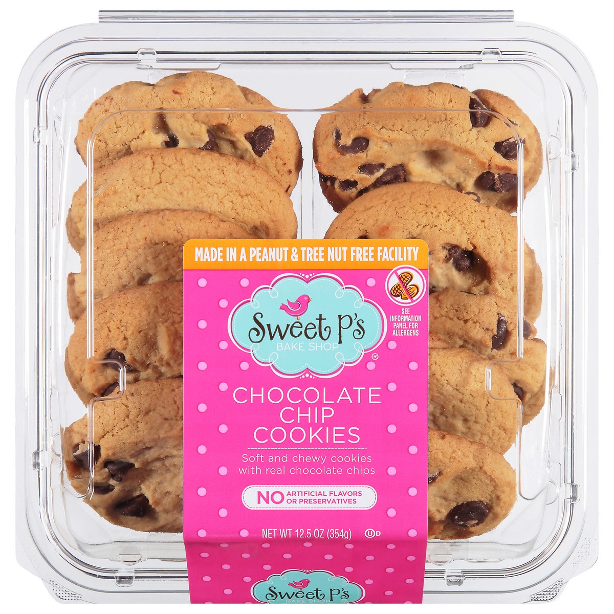 slide 14 of 15, Sweet P's Bake Shop Chocolate Chip Cookies 12.5 oz, 1 ct