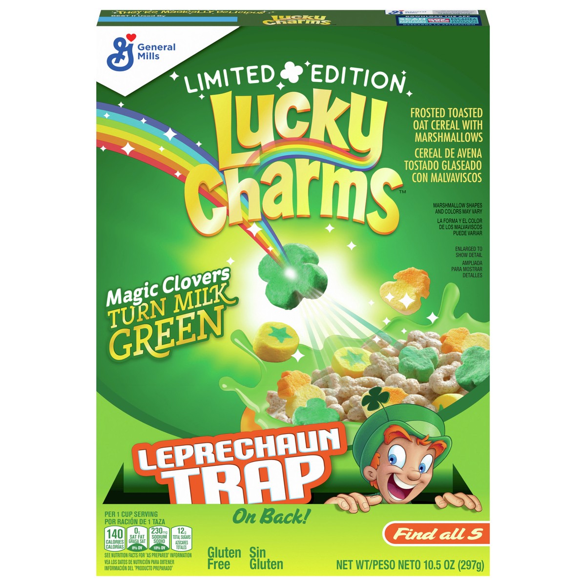 slide 1 of 9, Lucky Charms Leprechaun, 10.5 oz