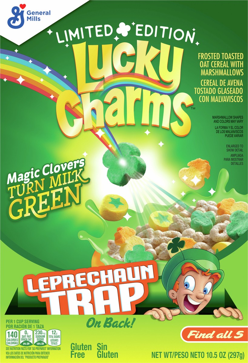 slide 3 of 9, Lucky Charms Leprechaun, 10.5 oz