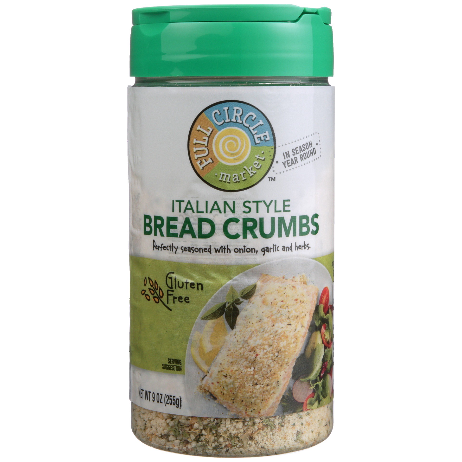 slide 1 of 6, Full Circle Market Italian Style Gluten Free Bread Crumbs, 9 oz