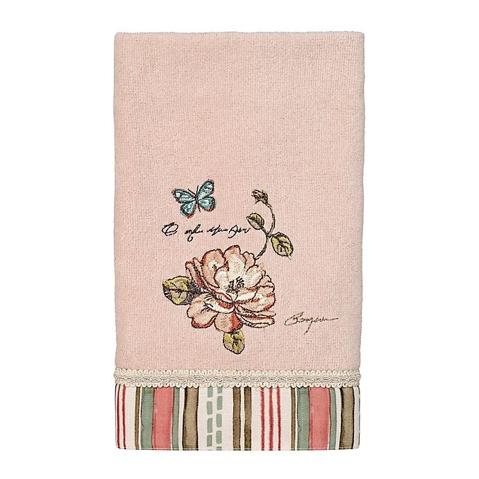 slide 1 of 1, Avanti Butterfly Garden Hand Towel - Pale Pink, 1 ct