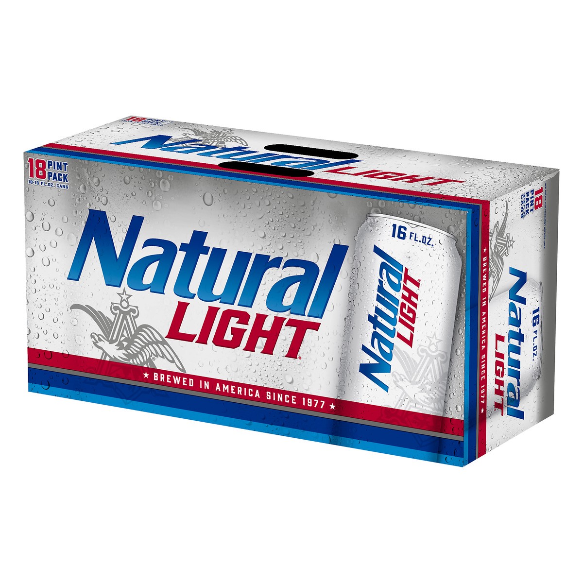 slide 7 of 8, Natural Light Beer, 18 Pack 16 fl. oz. Cans, 4.2% ABV, 18 ct; 16 oz