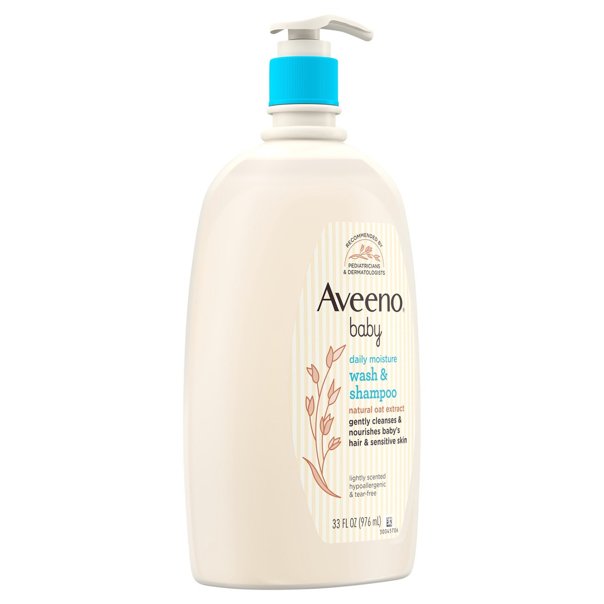 slide 5 of 7, Aveeno Baby Daily Moisture Wash & Shampoo, Oat Extract, 33 fl. oz, 33 fl oz