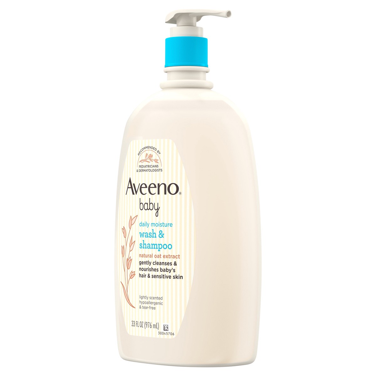 slide 7 of 7, Aveeno Baby Daily Moisture Wash & Shampoo, Oat Extract, 33 fl. oz, 33 fl oz