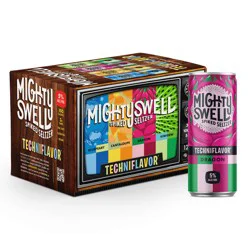 Mighty Swell Spiked Seltzer, Assorted, Techniflavor, 12 Pack 12 oz Cans