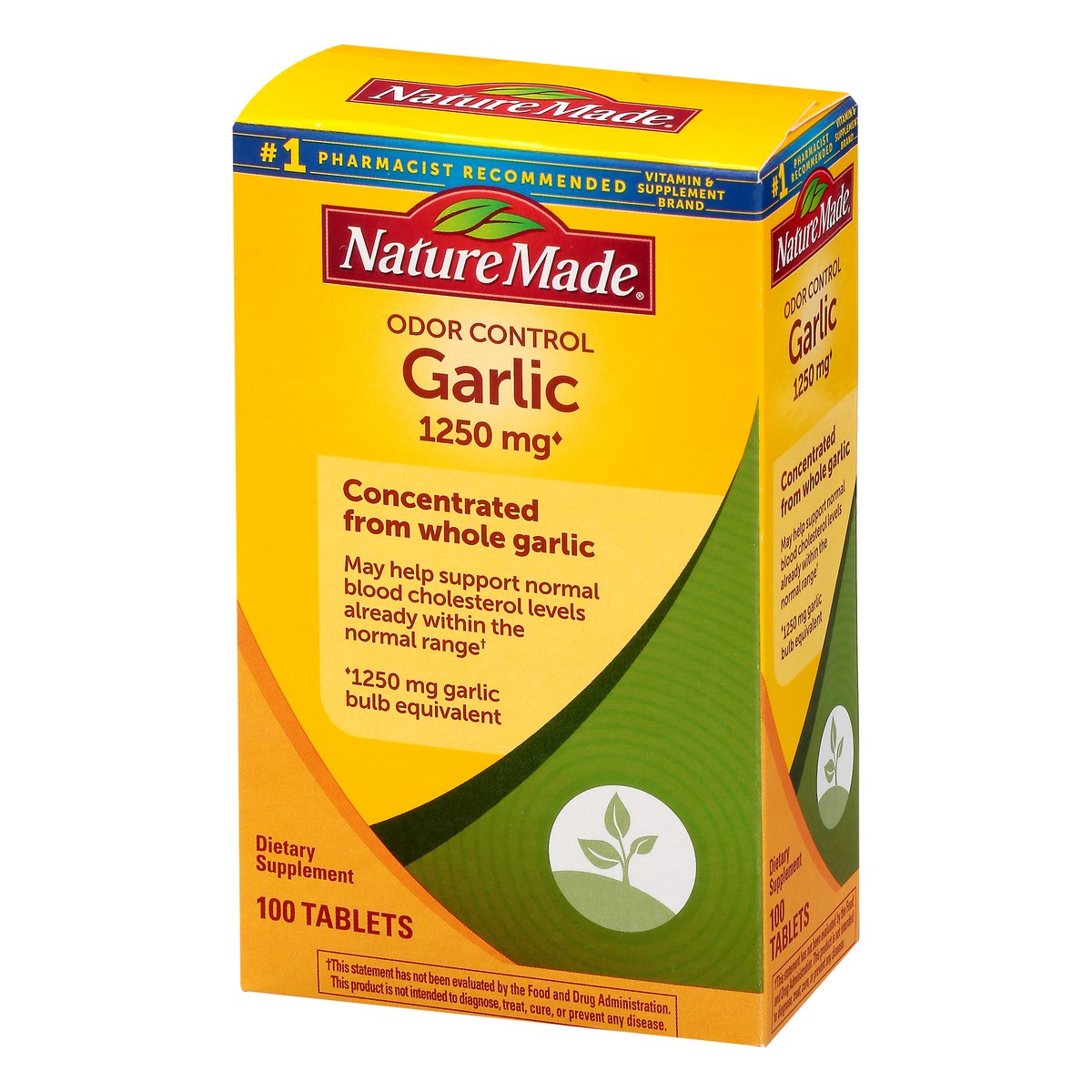slide 4 of 9, Nature Made Odor Control 1250 mg Tablets Garlic 100 ea, 100 ct; 500 mg