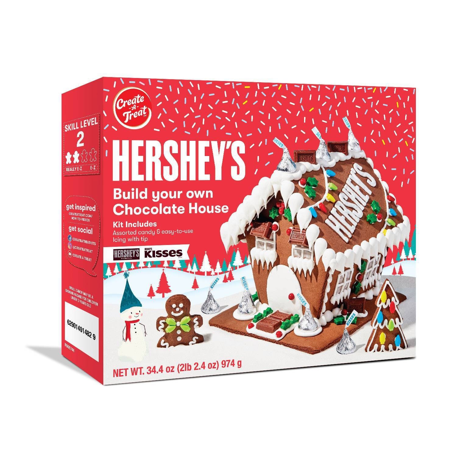slide 1 of 1, Hershey's Chocolate Cookie House Kit, 35.03 oz