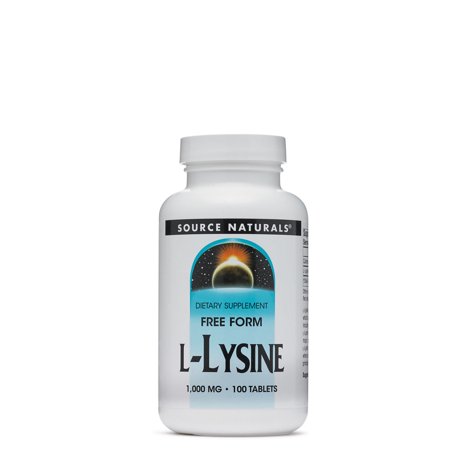 slide 1 of 1, Source Naturals L-Lysine, 100 ct