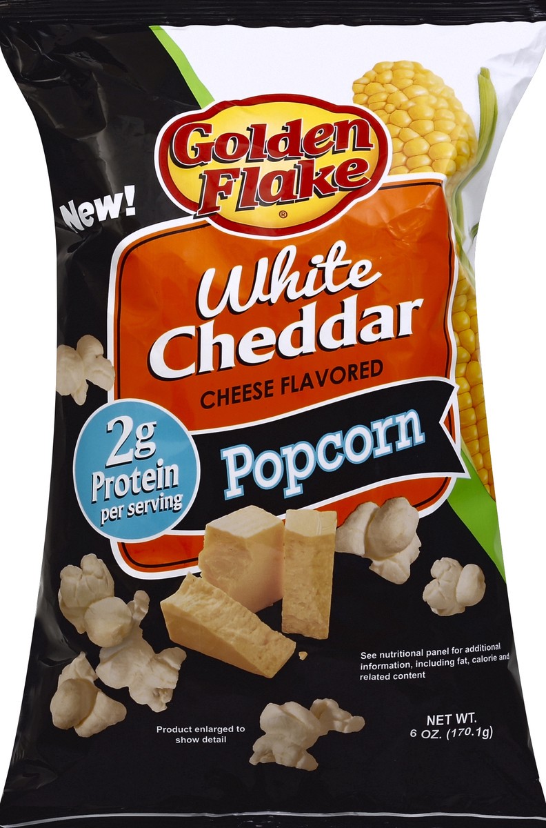 slide 5 of 5, Golden Flake White Cheddar Popcorn, 6 oz