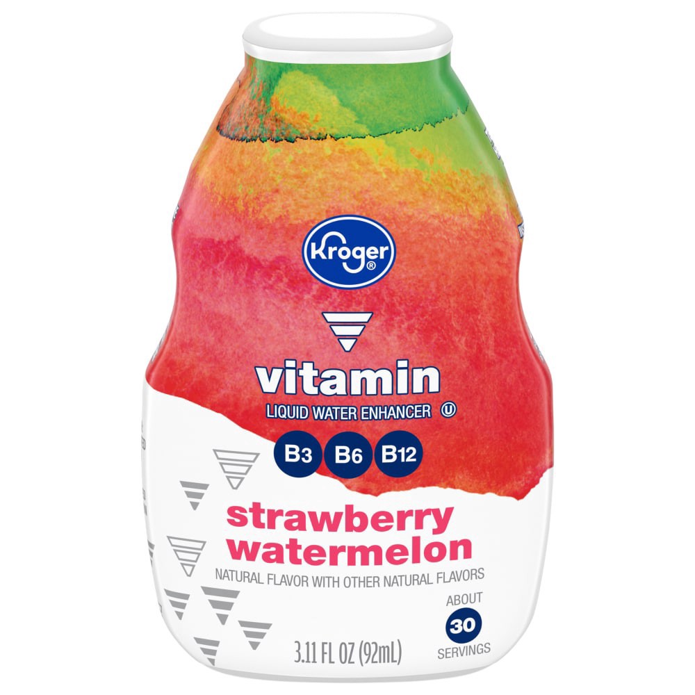 slide 2 of 2, Kroger Strawberry Watermelon Vitamin Liquid Water Enhancer - 3.11 fl oz, 3.11 fl oz