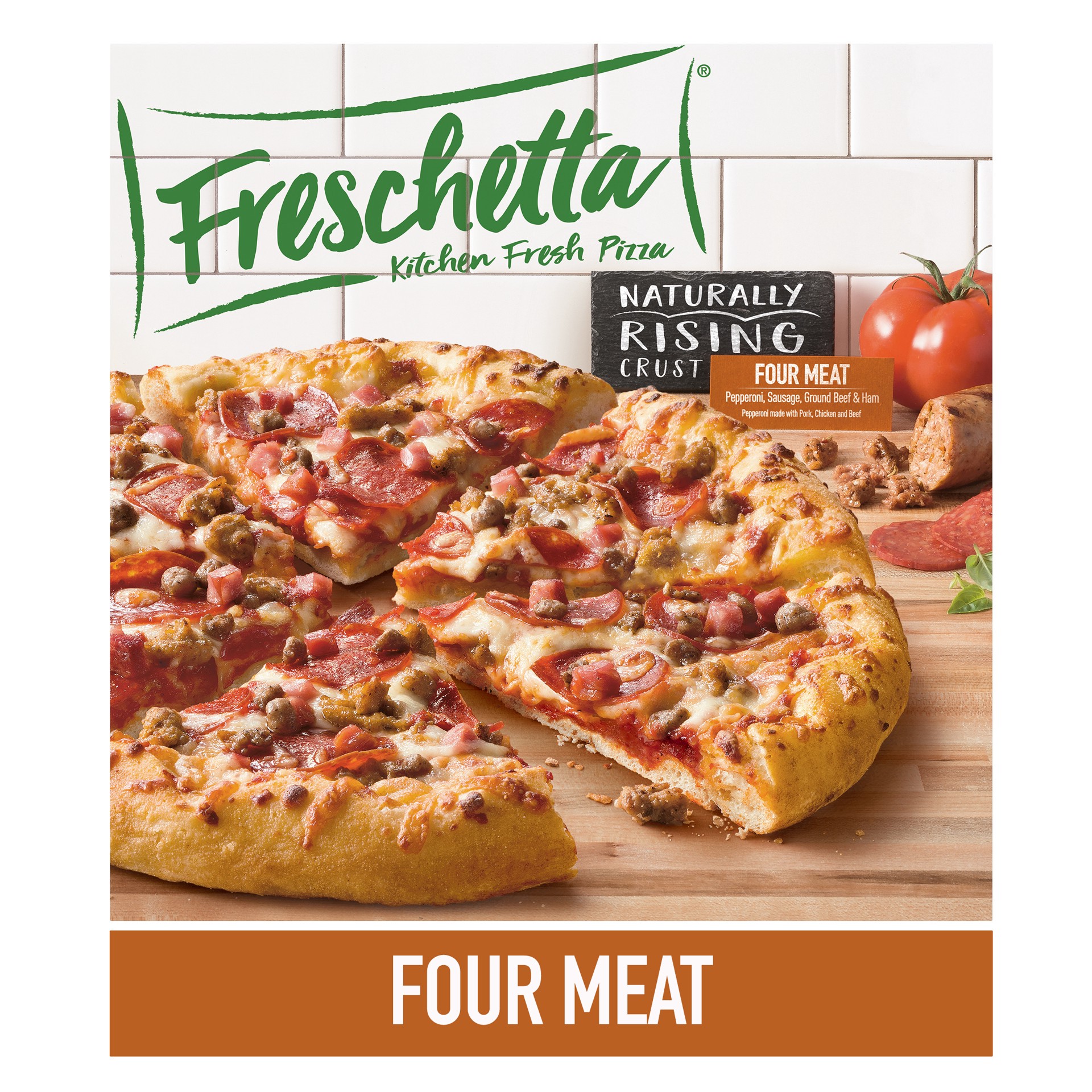 slide 4 of 5, Freschetta Meat Medley Naturally Rising Crust Frozen Pizza, 28.83 oz