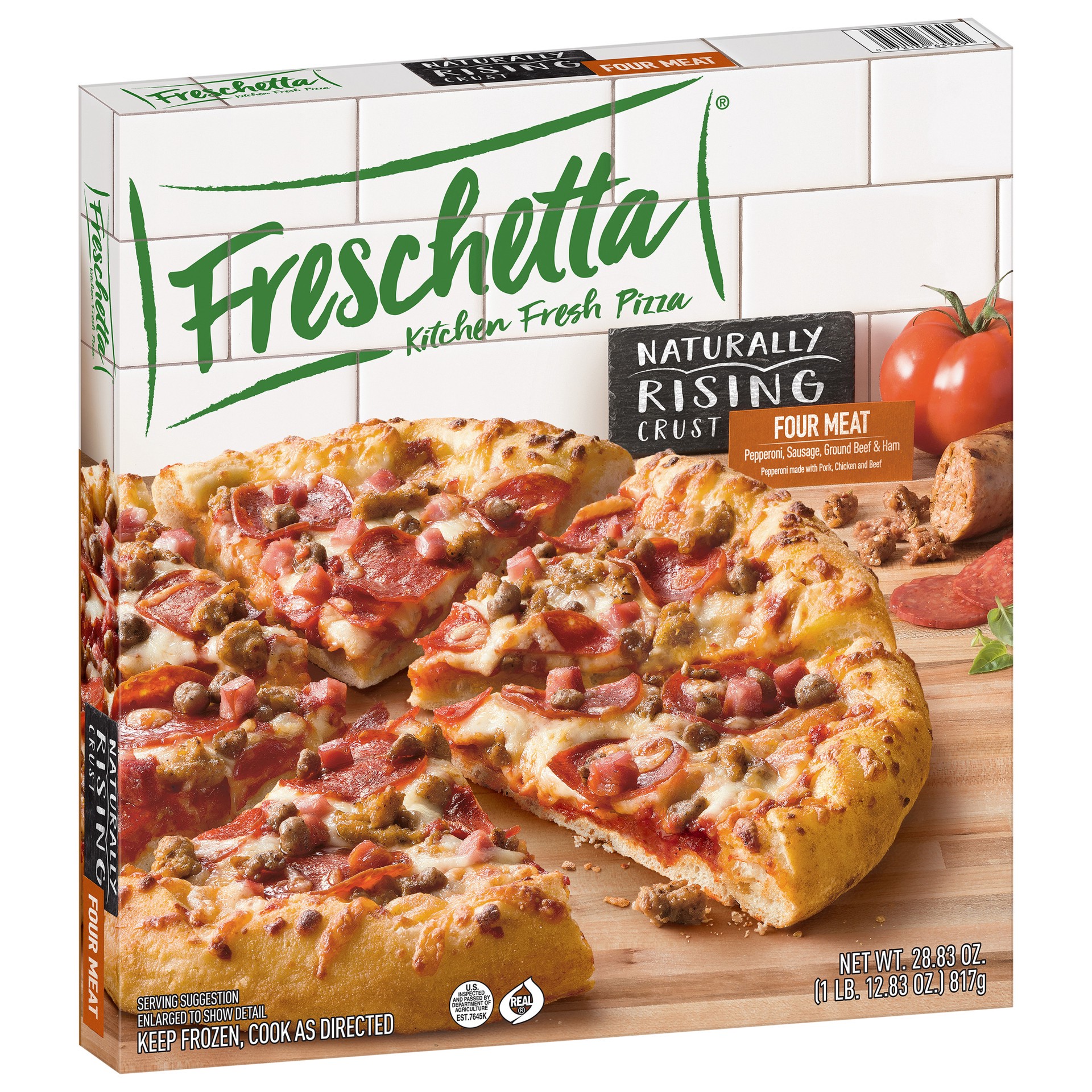 slide 3 of 5, Freschetta Meat Medley Naturally Rising Crust Frozen Pizza, 28.83 oz