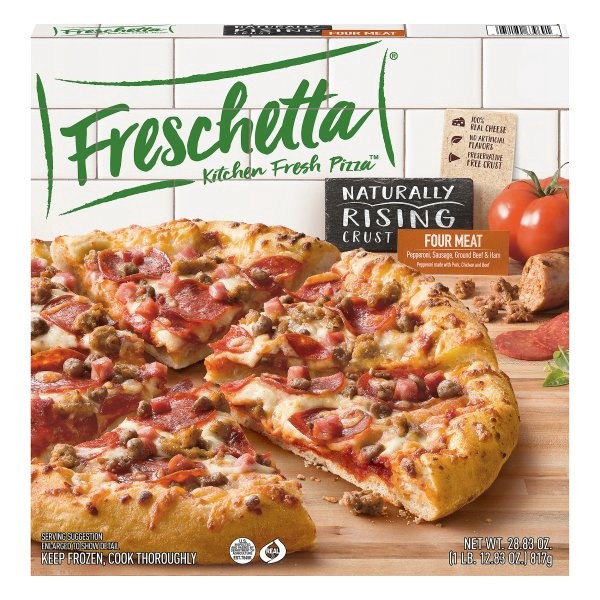 slide 1 of 5, Freschetta Meat Medley Naturally Rising Crust Frozen Pizza, 28.83 oz