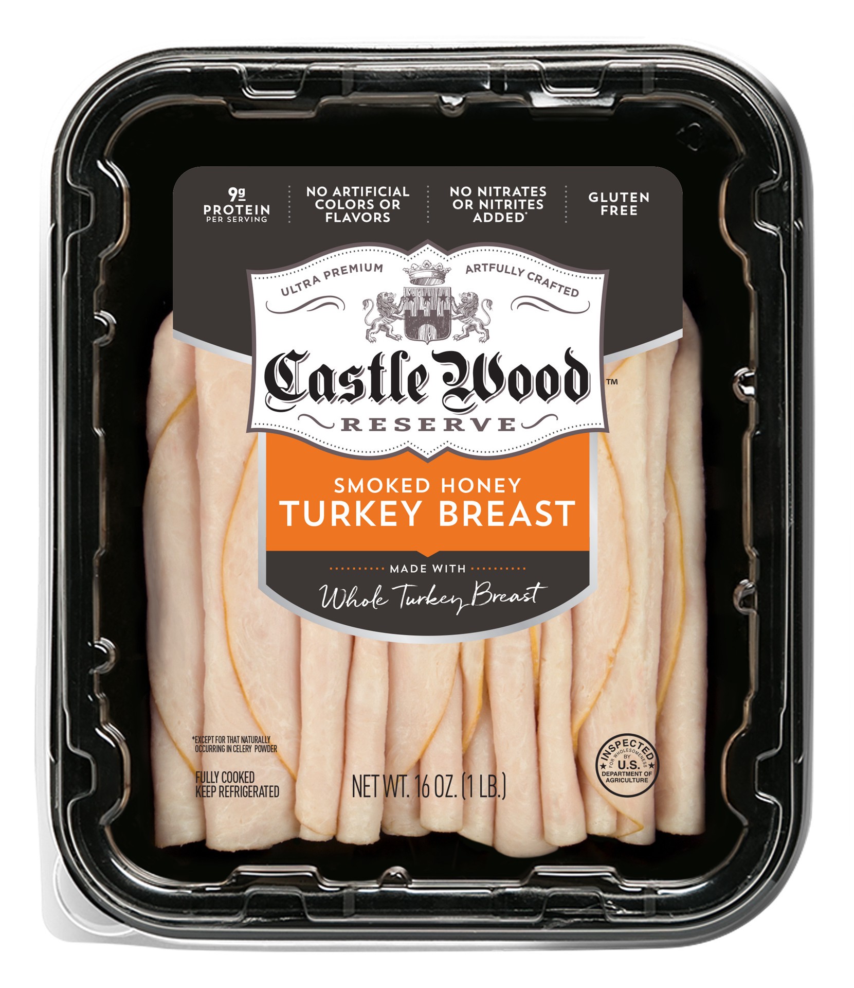 slide 1 of 6, Castle Wood Reserve Smoked Honey Turkey Breast, 1 lb., 16 oz