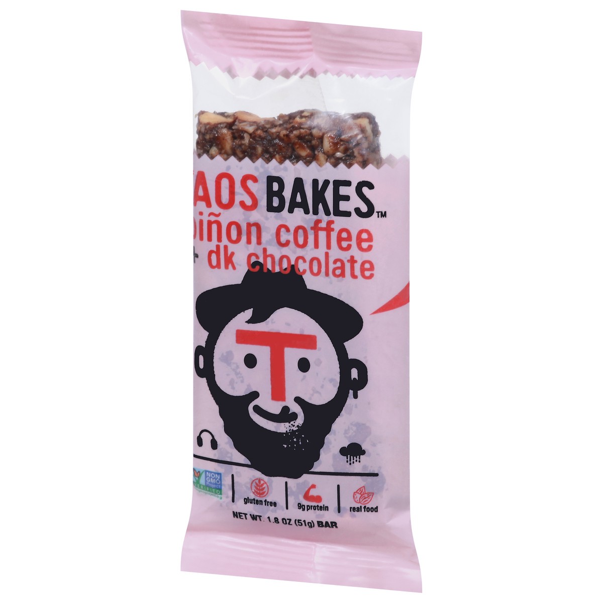 slide 3 of 9, Taos Bakes Pinon Coffee Dark Coffee Bar, 1.8 oz