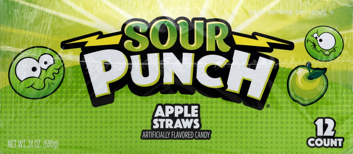 slide 5 of 13, Sour Punch Apple & Strawberry Candy 24 ea, 24 ct