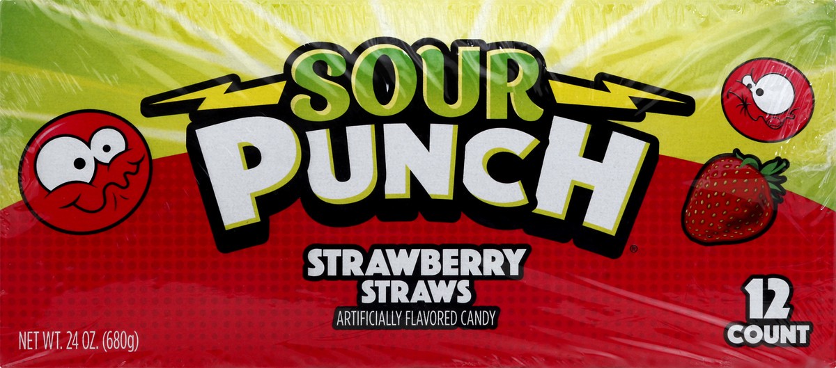 slide 3 of 13, Sour Punch Apple & Strawberry Candy 24 ea, 24 ct