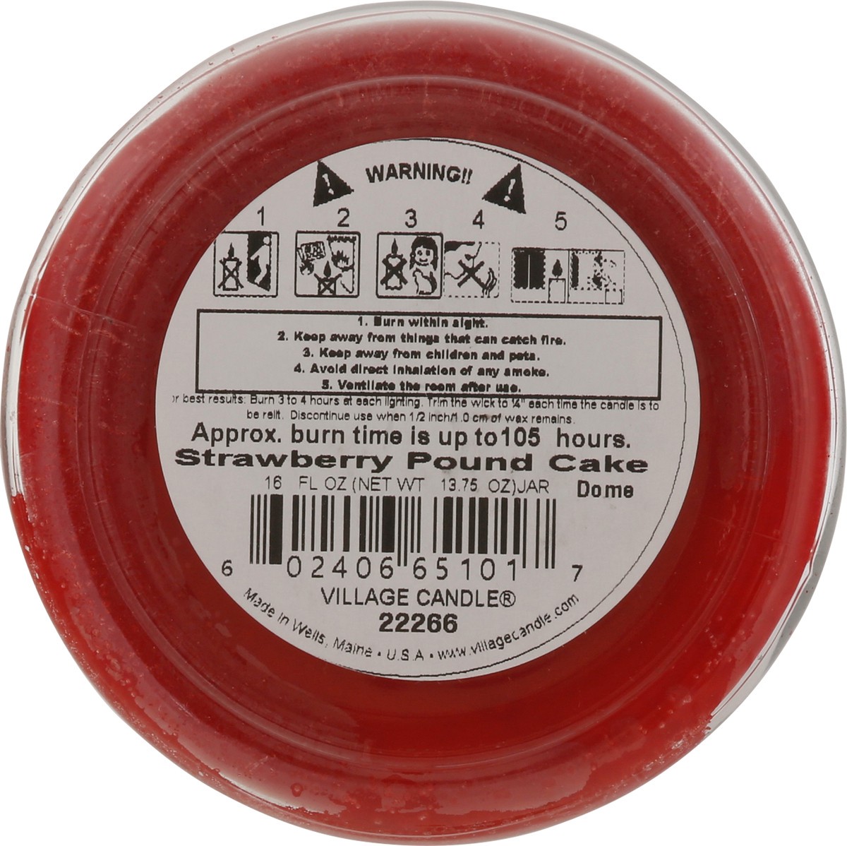 slide 8 of 9, Village Candle Strawberry Pound Cake Candle 1 ea, 13.75 oz