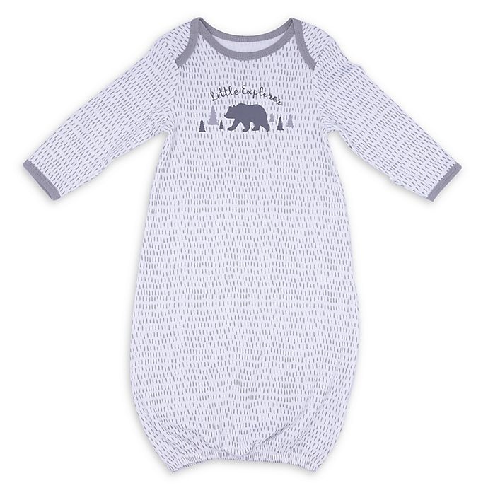 slide 1 of 1, Sterling Baby Speckled Bear Gown - Grey, 1 ct